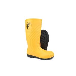 Sepatu Boot Ujung Besi FOSHAN Safety Proyek Steel Toe Cap Besi-kuning