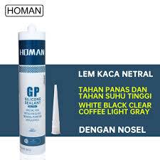 Neutral Silicone Sealant Homan Silicone Sealant Lem Kaca Black 300ml