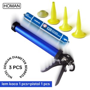 Lem Kaca Silicone Sealand Netral Homan 600ml