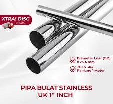pipa stainless stell 1" sus 201 tebal 0.8