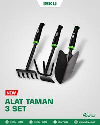 isku garden tool 3pcs set alat berkebun 3in1 kuat tahan lama anti karat multifungsi berkebun