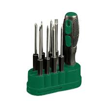 isku 10in1 obeng/obeng set kunci shock set multifunction screwdriver obeng serbaguna kunci set