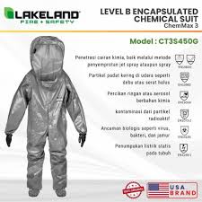lakeland chemmax 3 ct3s450g - baju pelindung kimia level B setelah safety standar k3