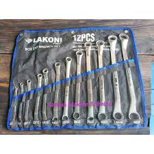 lakoni 300412 kunci ring x ring set 12 pcs  6-32 mm box end  sux panel - crv steel combination wrench