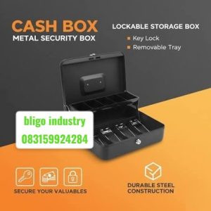Laci uang Kasir Cash Drawer Cash Box Portable Money Safety Box With Lock Black Cash Box Murah Safety Money Box With Password
