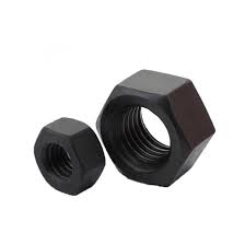baja hitam 2H hex nut 1" (mur hexagon baja ASTM A 194)