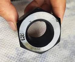 baja hitam 2H hex nut 5/8" (mur hexagon baja ASTM A194)