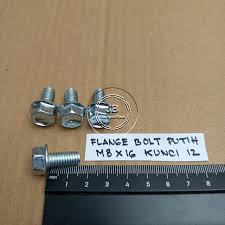 SS304 Baut flange M8x16 (SUS304 A2-70 flange bolt stainless)