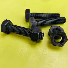 baja hitam 8.8 baut hexagon drat halus M10x80 (hex bolt)