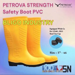 sepatu safety boots pvc petrova strength ujung besi sni