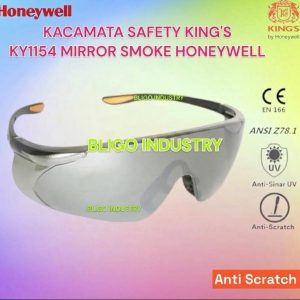 kacamata safety honeywell mirror smoke anti scratch anti uv kings KY1154