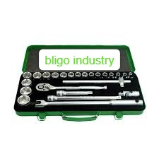 tekiro 1/2inch socket set 6 pt 8-32mm 24 pcs