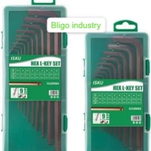 isku kunci L set 9 pcs baja s2 asli hex key extra long panjang