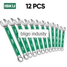 isku kunci plastik dip wrench set kunci anti-slip 8-19mm kunci kombinasi 8-24mm kunci