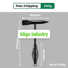 feibao palu pengupas karat 500g baja karbon anti getar tahan chipping hammer ergonomis awet