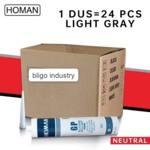 homan 1 dus lem kaca asam homan sealant kaca silikon netral tahan panas tidak berbau transparan 24pcs waterproof heat resistance flexible