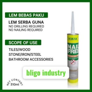 lem pengganti paku tembok homan - 310ml tahan air, mudah digunakan lem super kuat lem paku