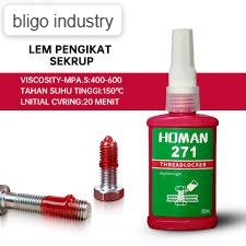 threadlocker 50ml lem baut homan 271 lem pengikat sekrup tahan suhu tinggi high strength